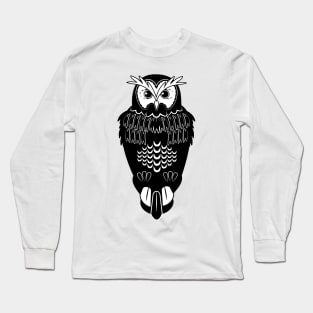 Owl Silhouette Long Sleeve T-Shirt